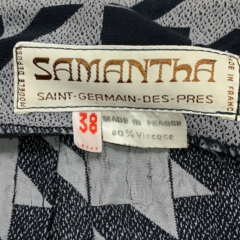 Made in π«π·VTG 90β Beautiful Grey/Black Houndstooth Wrap Skirt - Picture 13 of 13
